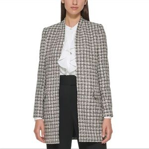 NWT Calvin Klein Black & White Tweed Blazer